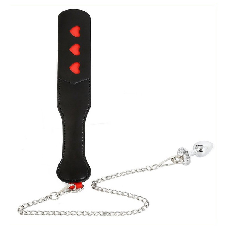 Correct Me Paddle avec Chaîne et Plug Spank plug 30cm